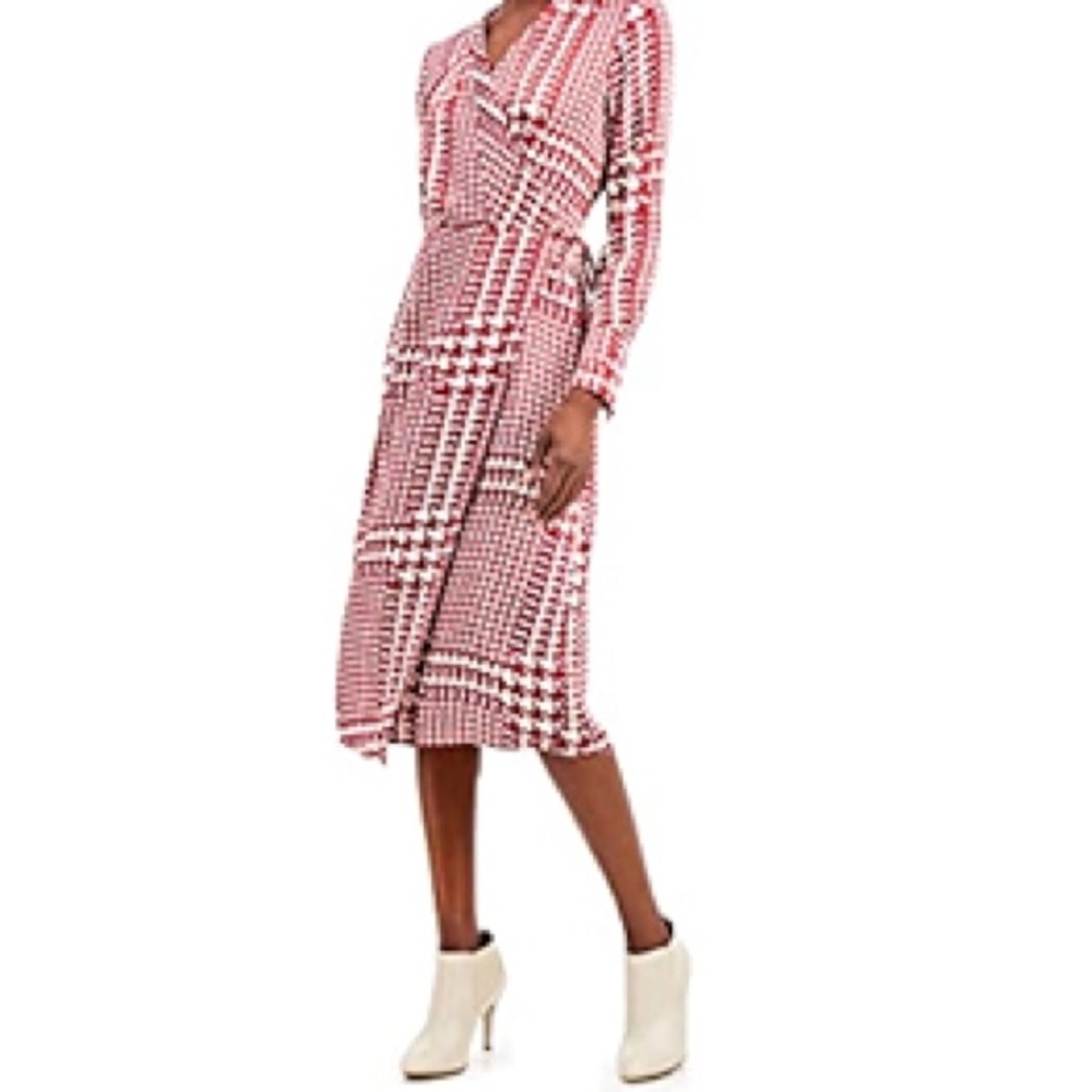 Alfani Red Houndstooth Dress